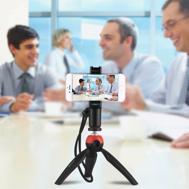 PULUZ Vlogging Live Broadcast Handheld Grip Selfie Rig Stabilizer ABS Tripod Adapter Mount with Cold Shoe Base & Wrist Strap - 7