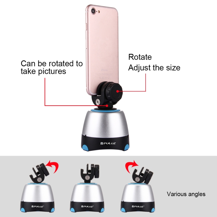 PULUZ Phone Mount Metal Clamp for 360 Degree Rotation Panoramic Head - 5