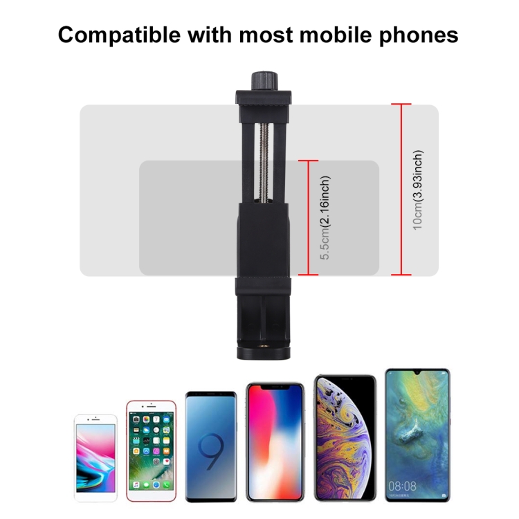 PULUZ 360 Degree Rotating Universal Horizontal Vertical Shooting Phone Clamp Holder Bracket for iPhone, Galaxy, Huawei, Xiaomi, Sony, HTC, Google and other Smartphones - 5