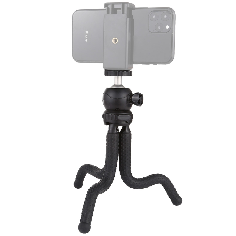 [US Warehouse] PULUZ Mini Octopus Flexible Tripod Holder with Ball Head for SLR Cameras, GoPro, Cellphone, Size: 25cmx4.5cm - 6