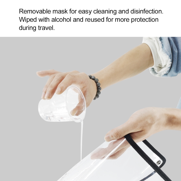 Anti-Saliva Splash Anti-Spitting Anti-Fog Anti-Oil Protective Baseball Cap Mask Removable Face Shield(Black) - 5