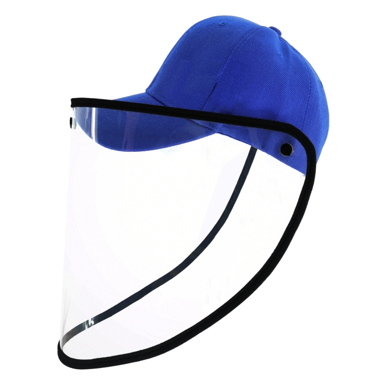 Anti-Saliva Splash Anti-Spitting Anti-Fog Anti-Oil Protective Baseball Cap Mask Removable Face Shield(Blue) - 1