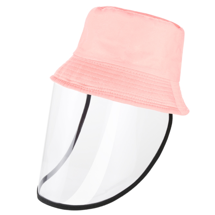 Anti-Saliva Splash Anti-Spitting Anti-Fog Anti-Oil Protective Cap Mask Removable Face Shield(Pink) - 1