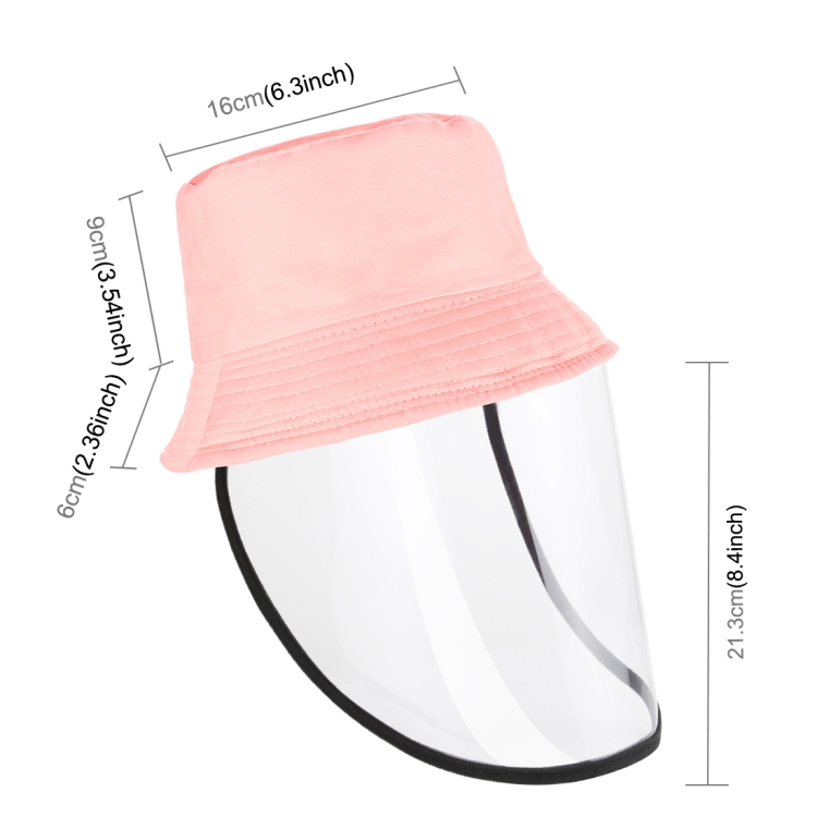 Anti-Saliva Splash Anti-Spitting Anti-Fog Anti-Oil Protective Cap Mask Removable Face Shield(Pink) - 2