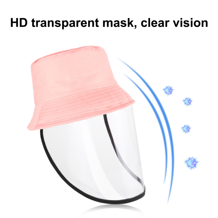 Anti-Saliva Splash Anti-Spitting Anti-Fog Anti-Oil Protective Cap Mask Removable Face Shield(Pink) - 5