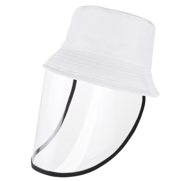 Anti-Saliva Splash Anti-Spitting Anti-Fog Anti-Oil Protective Cap Mask Removable Face Shield(White) - 1