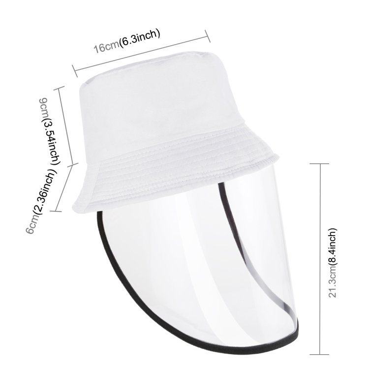 Anti-Saliva Splash Anti-Spitting Anti-Fog Anti-Oil Protective Cap Mask Removable Face Shield(White) - 2