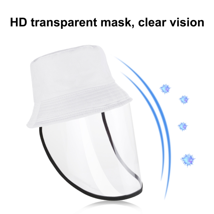 Anti-Saliva Splash Anti-Spitting Anti-Fog Anti-Oil Protective Cap Mask Removable Face Shield(White) - 5