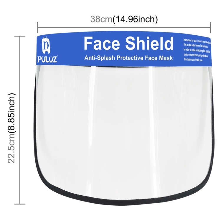 PULUZ Anti-Saliva Splash Anti-Spitting Anti-Fog Anti-Oil Protective Face Shields Mask with Elastic Band(Transparent) - 1