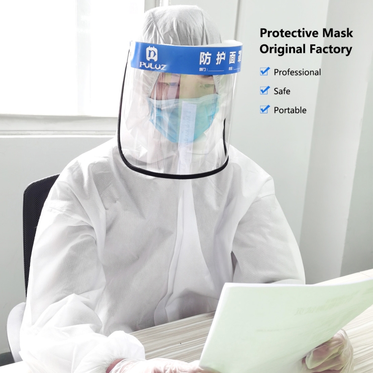PULUZ Anti-Saliva Splash Anti-Spitting Anti-Fog Anti-Oil Protective Face Shields Mask with Elastic Band, Chinese Words - 5