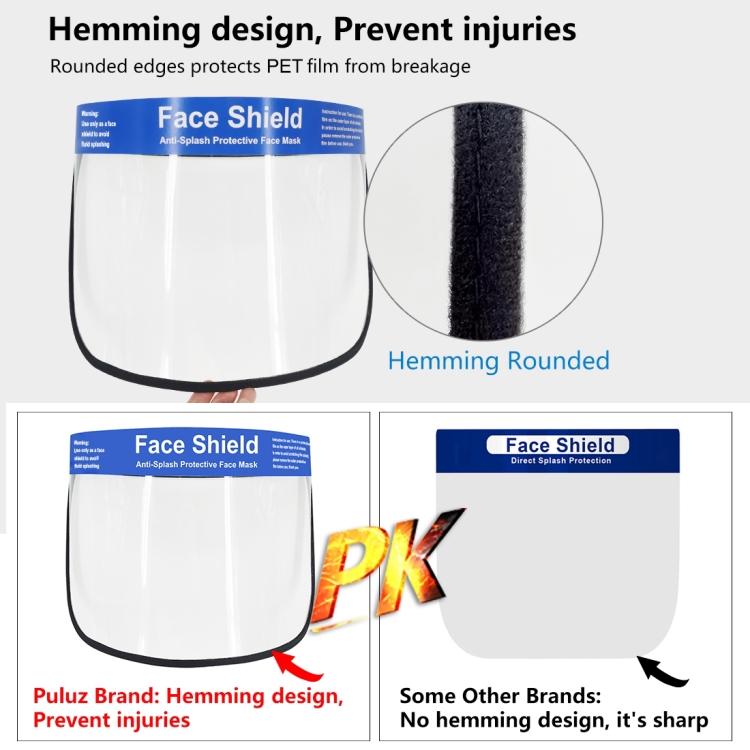 Anti-Saliva Splash Anti-Spitting Anti-Fog Anti-Oil Protective Face Shields Mask with Elastic Band - 7