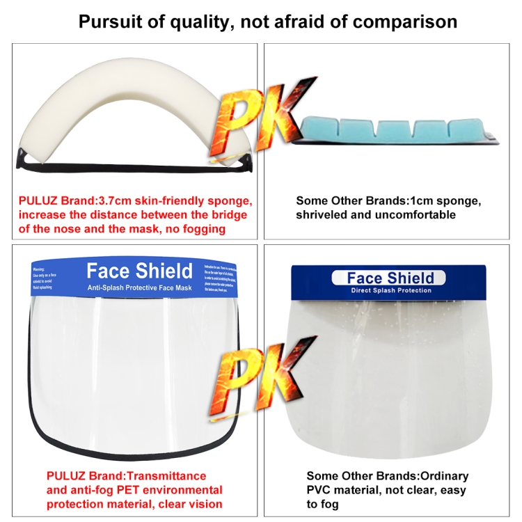 Anti-Saliva Splash Anti-Spitting Anti-Fog Anti-Oil Protective Face Shields Mask with Elastic Band - 8