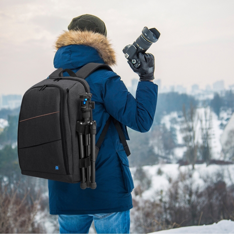 PULUZ Outdoor Portable Waterproof Scratch-proof Dual Shoulders Backpack Handheld PTZ Stabilizer Camera Bag with Rain Cover for Digital Camera, DJI Ronin-SC / Ronin-S(Black) - 6
