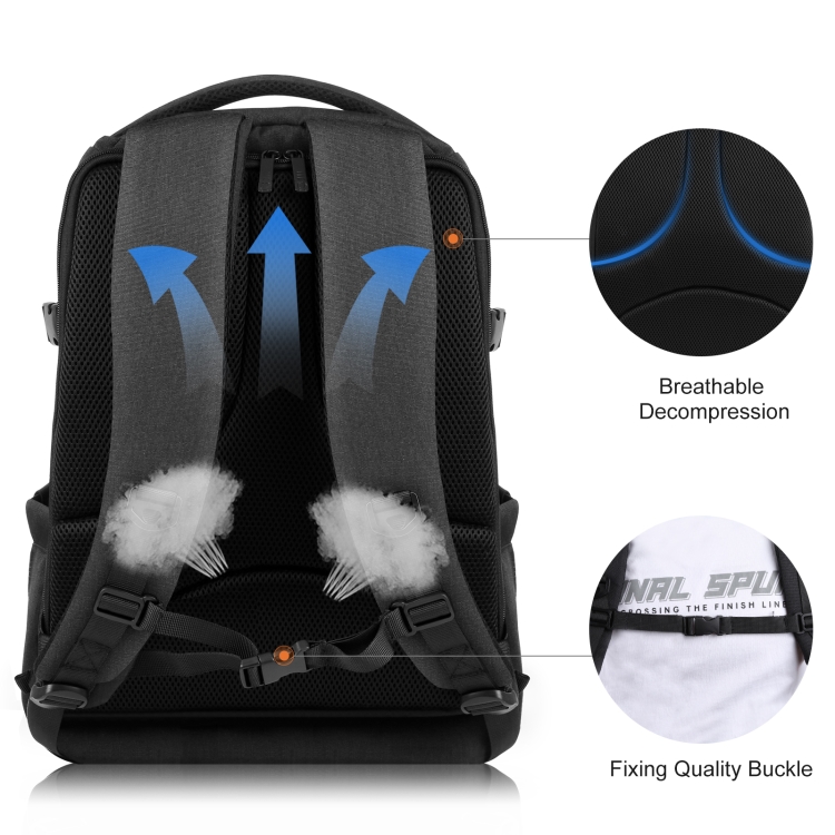 PULUZ Outdoor Portable Waterproof Scratch-proof Dual Shoulders Backpack Handheld PTZ Stabilizer Camera Bag with Rain Cover for Digital Camera, DJI Ronin-SC / Ronin-S (Black) - 4