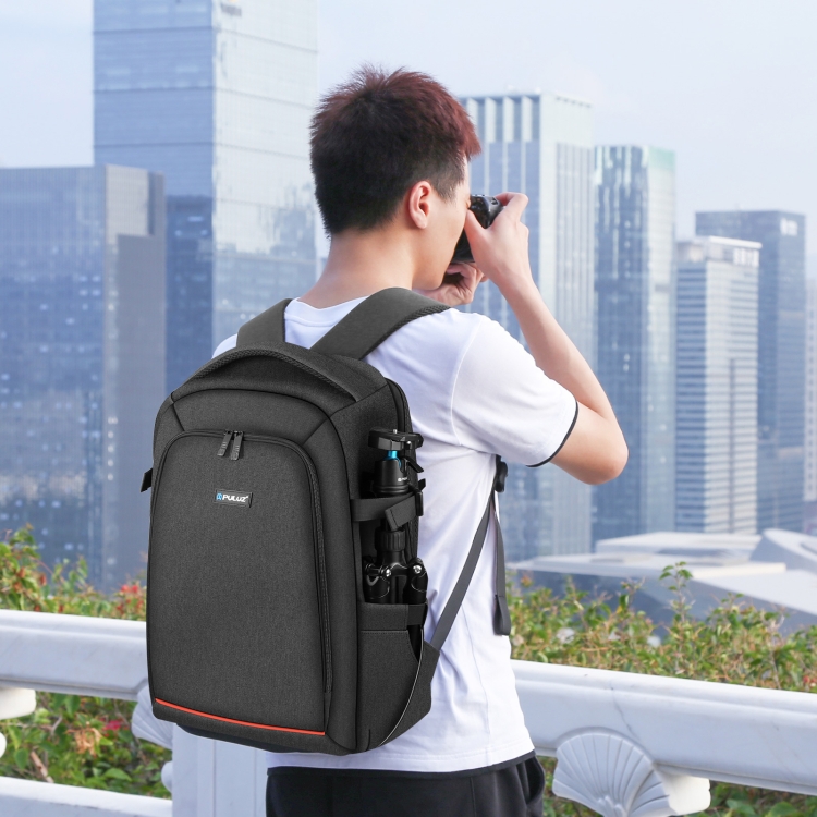 PULUZ Outdoor Portable Waterproof Scratch-proof Dual Shoulders Backpack Handheld PTZ Stabilizer Camera Bag with Rain Cover for Digital Camera, DJI Ronin-SC / Ronin-S (Black) - 8