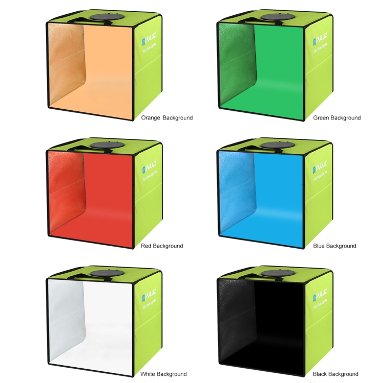Red, Green, Yellow, Blue, White, Black Size: 30cm x 30cm x 30cm Premium Material 4.6 inch Ring LED Light Kits with 6 Colors Backdrops 30cm Photo Softbox Portable Folding Studio Shooting Tent Box