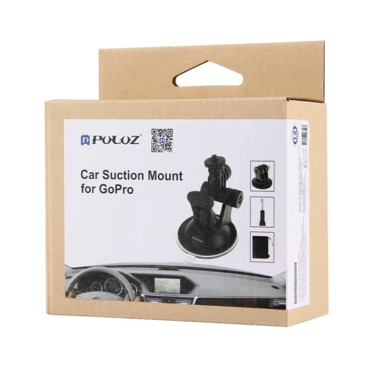 PULUZ Car Suction Cup Mount with Screw & Tripod Mount Adapter & Storage Bag for GoPro Hero11 Black / HERO10 Black /9 Black /8 Black /7 /6 /5 /5 Session /4 Session /4 /3+ /3 /2 /1, DJI Osmo Action and Other Action Cameras - 6