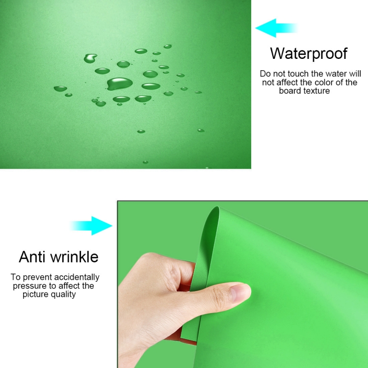 PULUZ Photography Background PVC Paper Kits for Studio Tent Box, Size: 121cm x 58cm(Green) - 5
