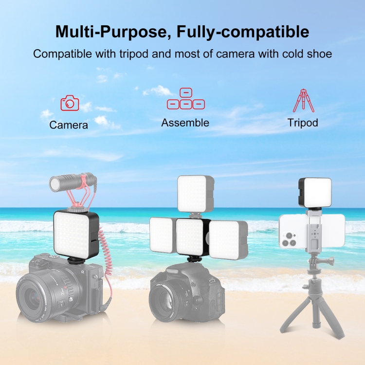 PULUZ 49 LED 3W Video Splicing Fill Light for Camera / Video Camcorder(Black) - 6
