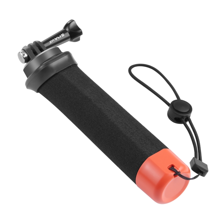 PULUZ Floating Foam Hand Grip Buoyancy Rods with Strap & Quick-release Base for GoPro HERO10 Black / HERO9 Black / HERO8 Black / HERO7 /6 /5 /5 Session /4 Session /4 /3+ /3 /2 /1, DJI Action 2, Xiaoyi and Other Action Cameras(Orange) - 1