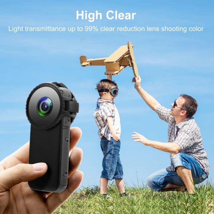 PULUZ Upgrade Lens Guard Protective Glass Cover for Insta360 One X2(Black) - 6