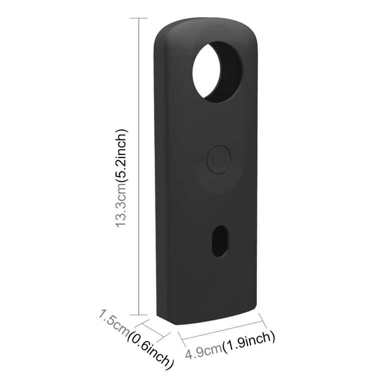 PULUZ Silicone Protective Case with Lens Cover for Ricoh Theta SC2 360 Panoramic Camera(Black) - 2