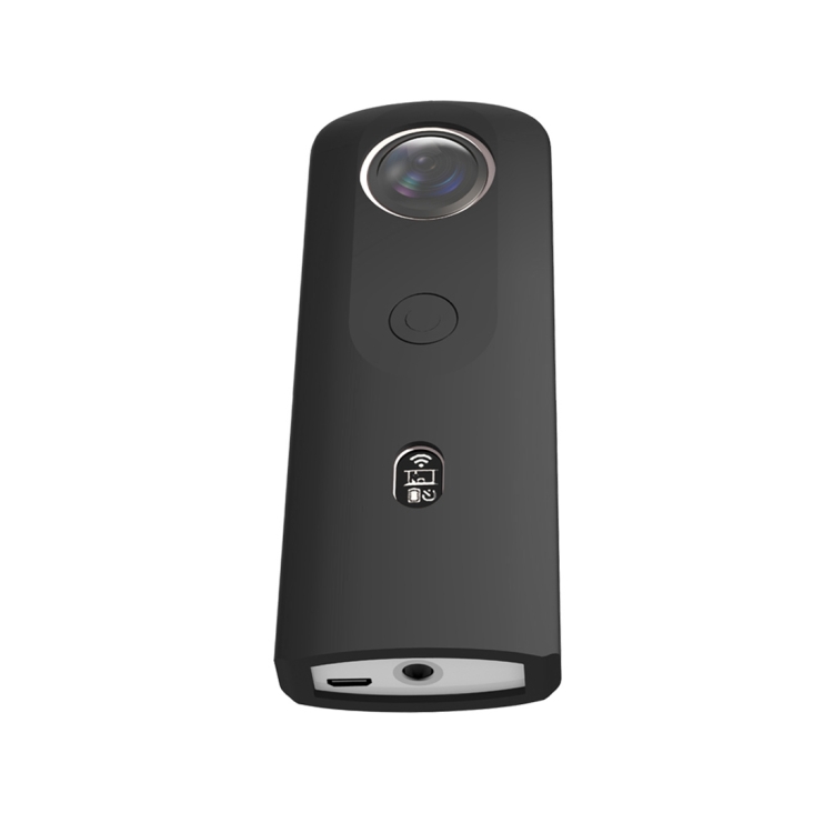 PULUZ Silicone Protective Case with Lens Cover for Ricoh Theta SC2 360 Panoramic Camera(Black) - 3