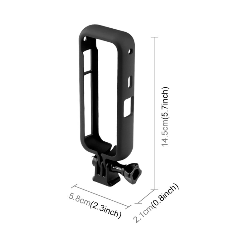 PULUZ PC Protective Frame for Insta360 ONE X2, with Adapter Mount & Screw(Black) - 1