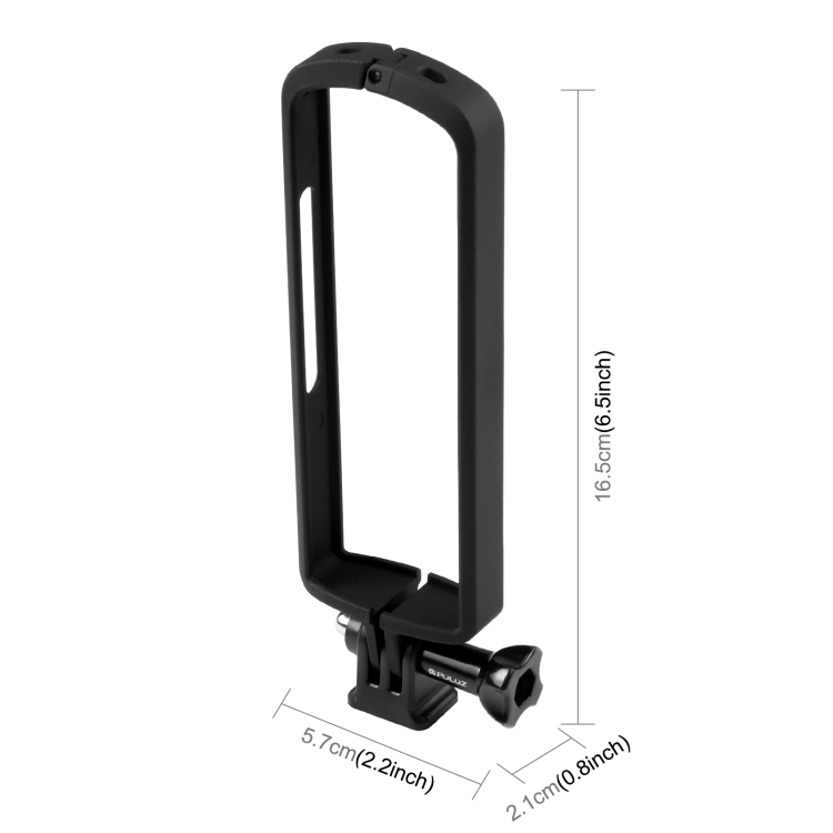 PULUZ PC ABS Plastic Protective Frame for Ricoh Theta SC2, with Adapter Mount & Screw(Black) - 1