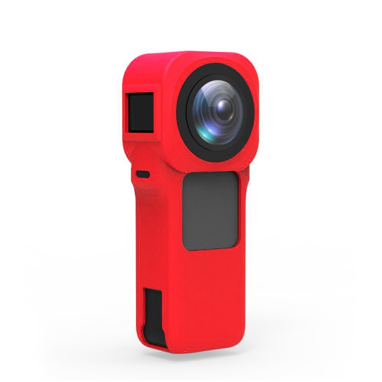 PULUZ Silicone Protective Case with Lens Cover for Insta360 One RS 1-Inch 360 Edition(Red) - 3