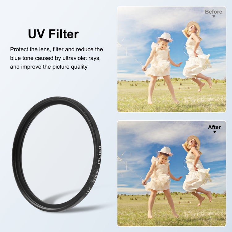 PULUZ 52mm CPL + UV Lens Filter with Adapter Ring for GoPro Hero11 Black / HERO10 Black / HERO9 Black(Black) - 3