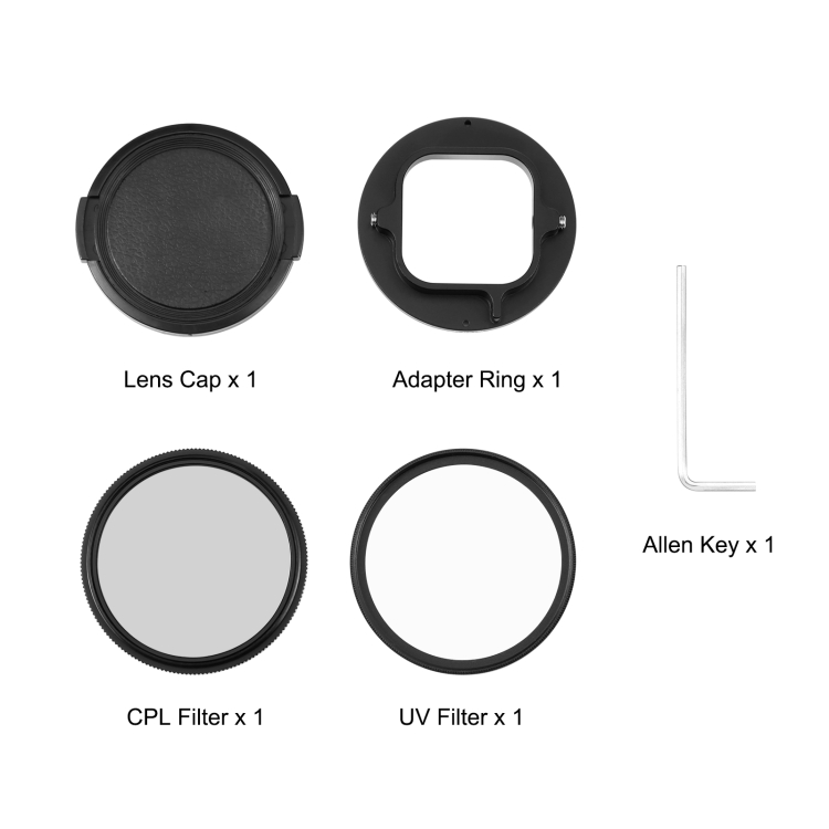 PULUZ 52mm CPL + UV Lens Filter with Adapter Ring for GoPro Hero11 Black / HERO10 Black / HERO9 Black(Black) - 6