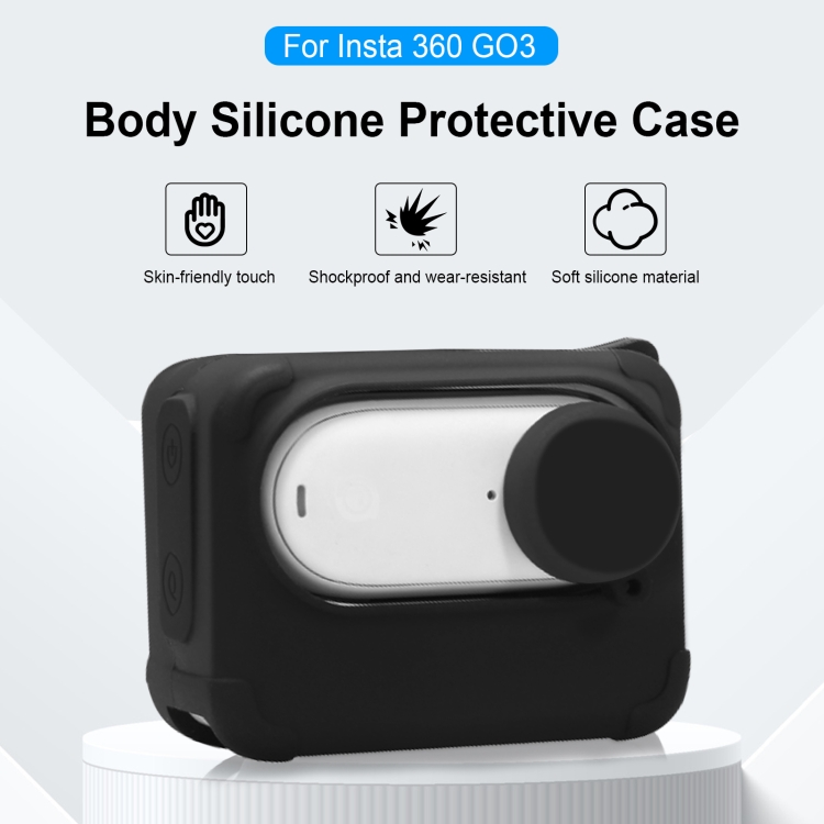 Funda De Silicona Suave Para La Insta360 GO Ultra + Action Pod - Protección Total, Tacto Agradable Y Fácil De Llevar (color Gris)