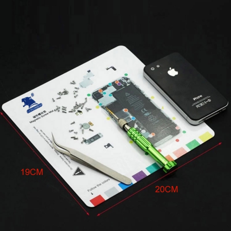 Magnetic Screws Mat for iPhone 5, Size:20cm x 19cm(White) - 5