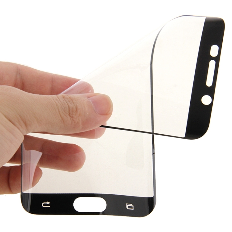Ultrathin Curved Electroplating TPU Screen Protector for Galaxy S6 Edge+ / G928(Black) - 5