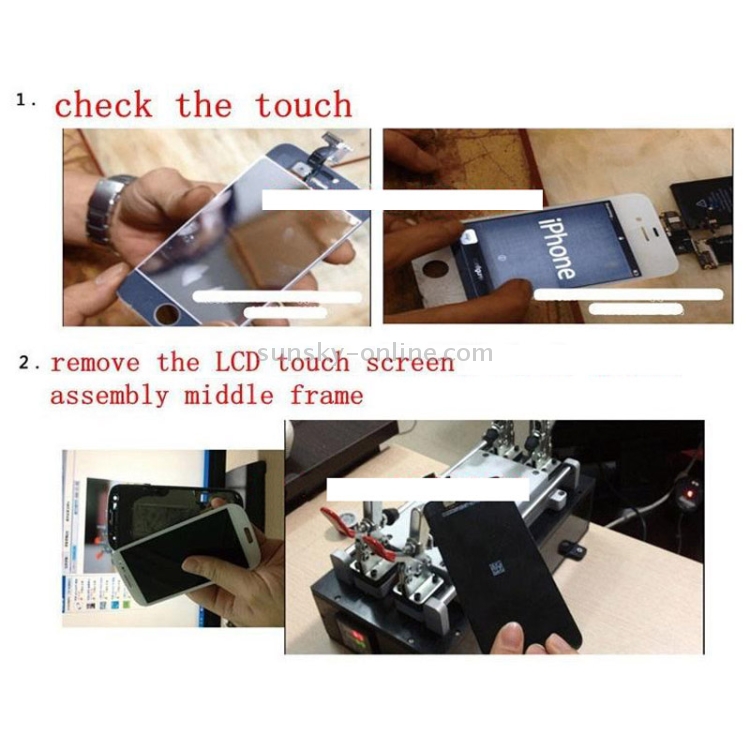 Touch Panel LCD Separator Glue Disassemble Machine for iPhone / Samsung / HTC / Sony etc. Support LCD Panel Size: 20 cm x 11 cm (AC 110 - 220V) - 9