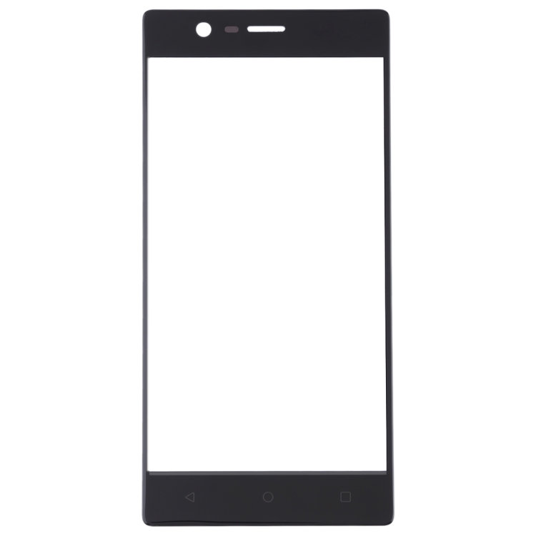 Front Screen Outer Glass Lens for Nokia 3(Black) - 2