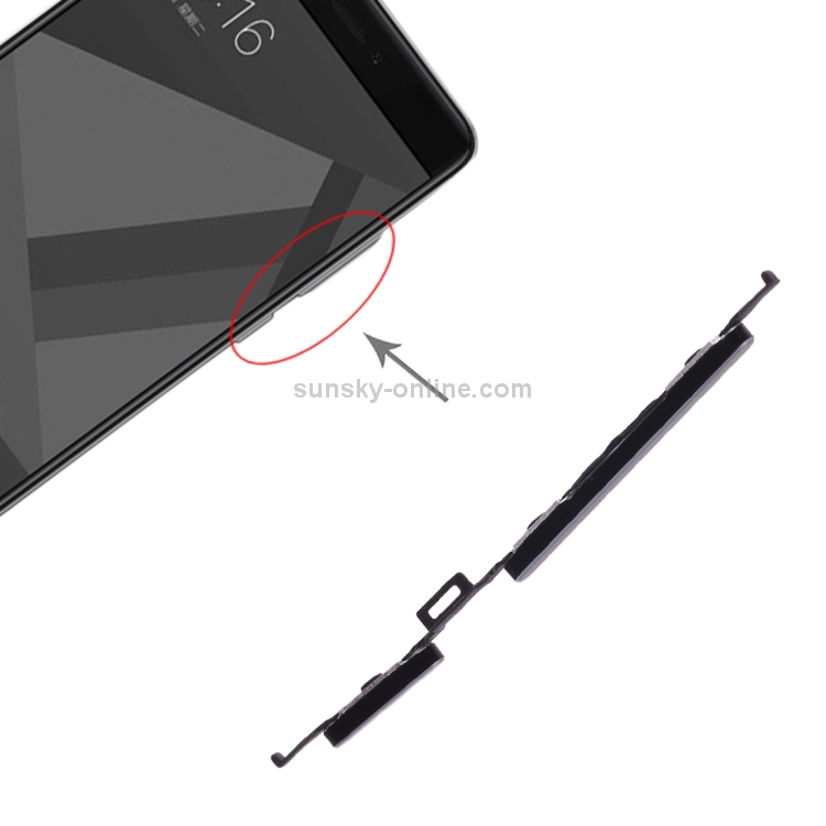 Power Button and Volume Control Button for Xiaomi Redmi Note 4X(Black) - 4