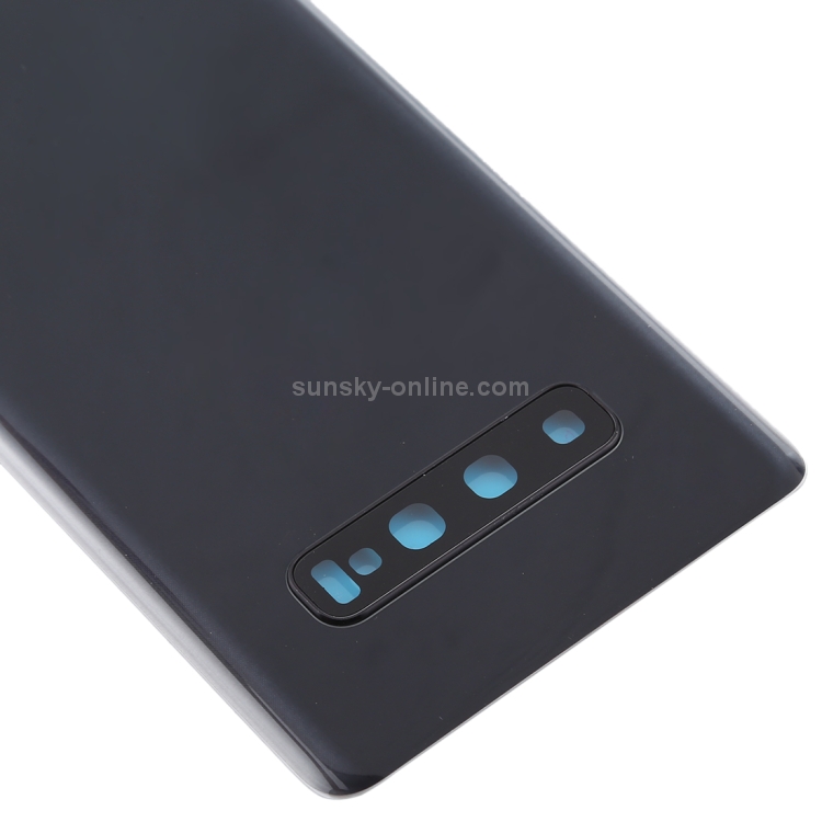 For Galaxy S10+ Battery Back Cover with Camera Lens (Black) - 3