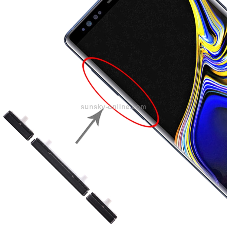 For Galaxy Note 9 10 Set Side Keys(Black) - 4