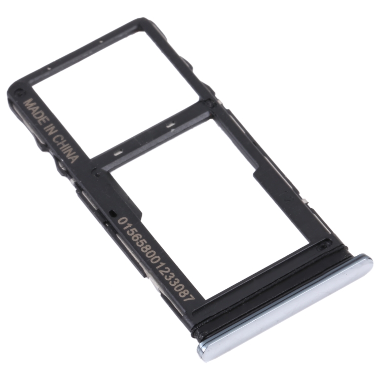 Original SIM Card Tray + Micro SD Card Tray for TCL 10L/10 Lite T770H T770B(Silver) - 2