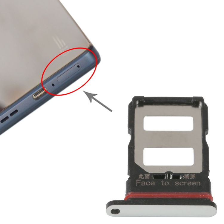 For Xiaomi Poco F4 SIM Card Tray + SIM Card Tray (Silver) - 3