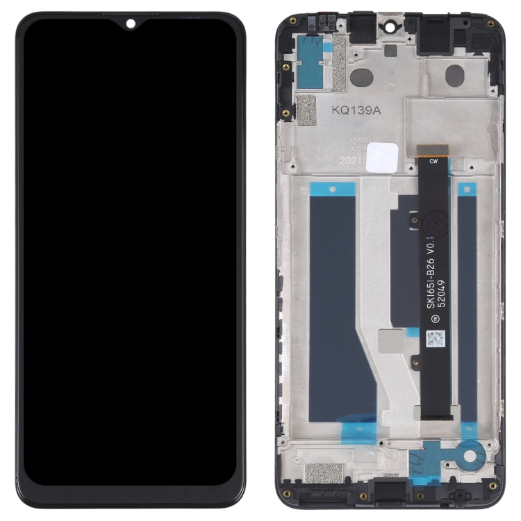 OEM LCD Screen For ZTE Blade A71 A7030 2021 Digitizer Full Assembly with Frame (Black) - 1