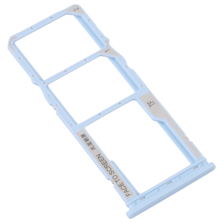 For Xiaomi Redmi A1 2022 / Redmi A1+ SIM Card Tray + SIM Card Tray + Micro SD Card Tray (Blue) - 1