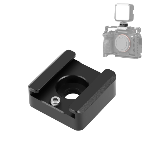 PULUZ Expand Cold Shoe Mount Adapter Microphone Flash Light Aluminum Alloy  Holder Bracket (Black)