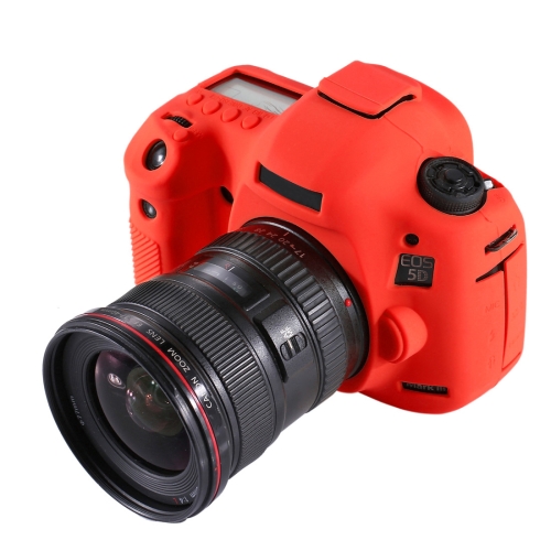 PULUZ Soft Silicone Protective Case for Canon EOS 5D Mark III 5D3(Red)