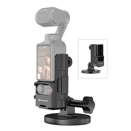 For DJI OSMO Pocket PULUZ Protective Frame Magnetic Desktop Mount Angle  Adjustable Base (Black)
