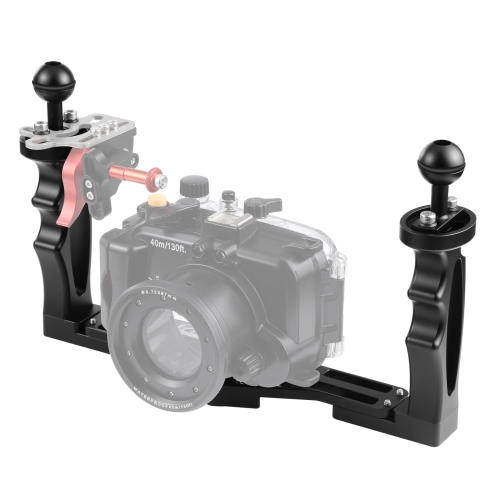Dual Handle Aluminium Tray Stabilizer for Underwater Camera Housings Durable 