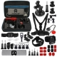 PULUZ 45 in 1 Accessories Ultimate Combo Kits with EVA Case (Chest Strap + Suction Cup Mount + 3-Way Pivot Arms + J-Hook Buckle + Wrist Strap + Helmet Strap + Surface Mounts + Tripod Adapter + Storage Bag + Handlebar Mount + Wrench) for GoPro HERO10 Black / HERO9 Black / HERO8 Black / HERO7 /6 /5 /5 Session /4 Session /4 /3+ /3 /2 /1, DJI Osmo Action and Other Action Cameras