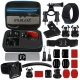 PULUZ 24 in 1 Bike Mount Accessories Combo Kits with EVA Case (Wrist Strap + Helmet Strap + Extension Arm + Quick Release Buckles + Surface Mounts + Adhesive Stickers + Tripod Adapter + Storage Bag + Handlebar Mount + Screws) for GoPro Hero11 Black / HERO10 Black / GoPro HERO9 Black / HERO8 Black / HERO7 /6 /5 /5 Session /4 Session /4 /3+ /3 /2 /1, DJI Osmo Action and Other Action Cameras